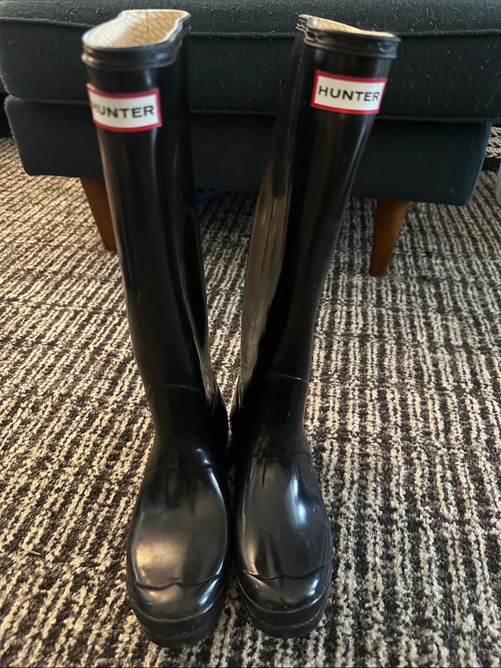 Hunter Boots - Black - Size 8